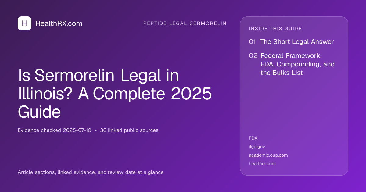 Evidence overview for Is Sermorelin Legal in Illinois? A Complete 2025 Guide