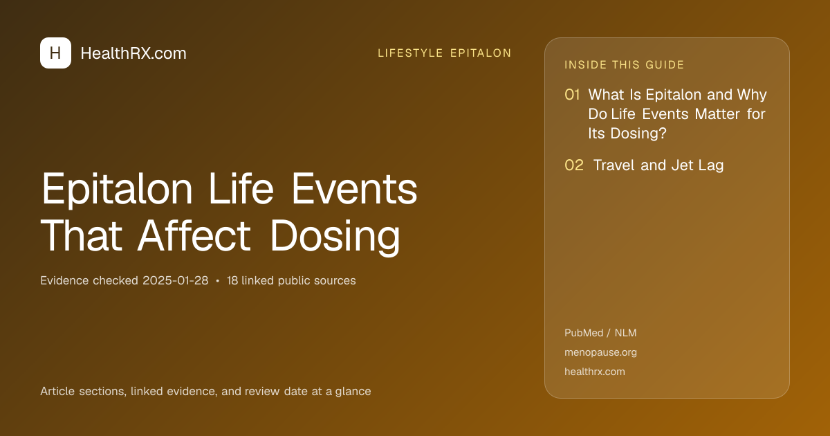 Evidence overview for Epitalon Life Events That Affect Dosing