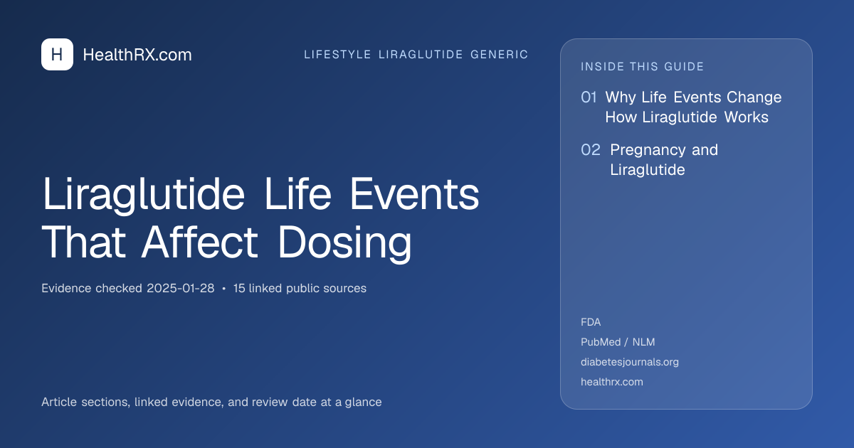Evidence overview for Liraglutide Life Events That Affect Dosing