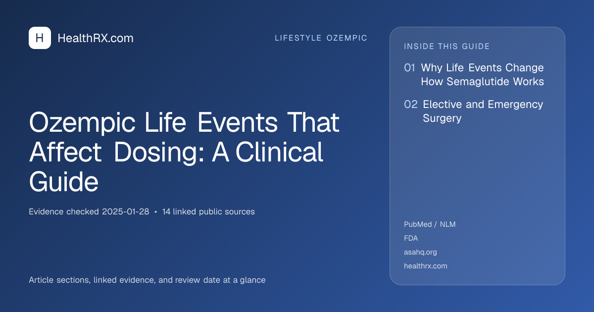 Evidence overview for Ozempic Life Events That Affect Dosing: A Clinical Guide
