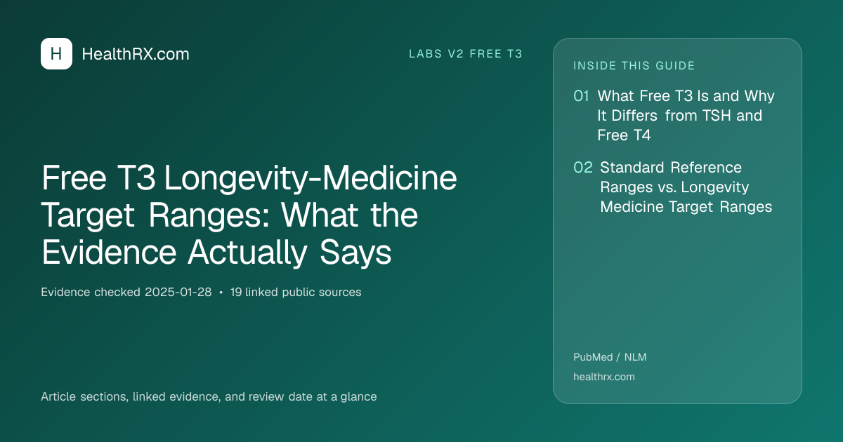 Evidence overview for Free T3 Longevity-Medicine Target Ranges: What the Evidence Actually Says