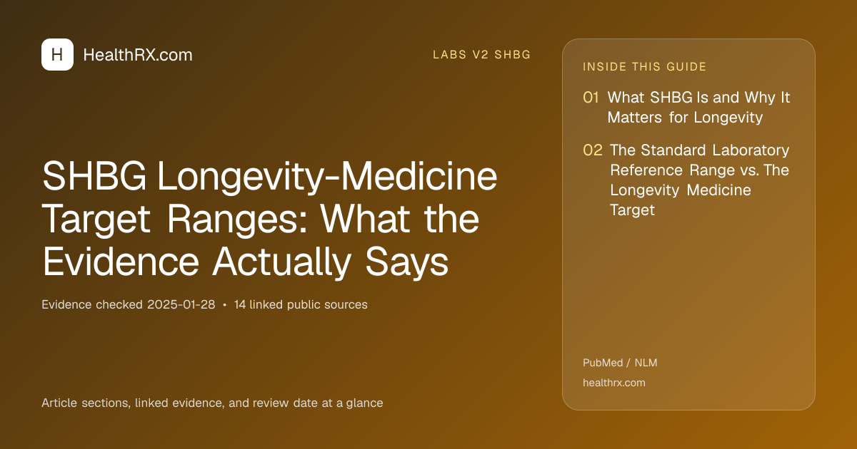 Evidence overview for SHBG Longevity-Medicine Target Ranges: What the Evidence Actually Says