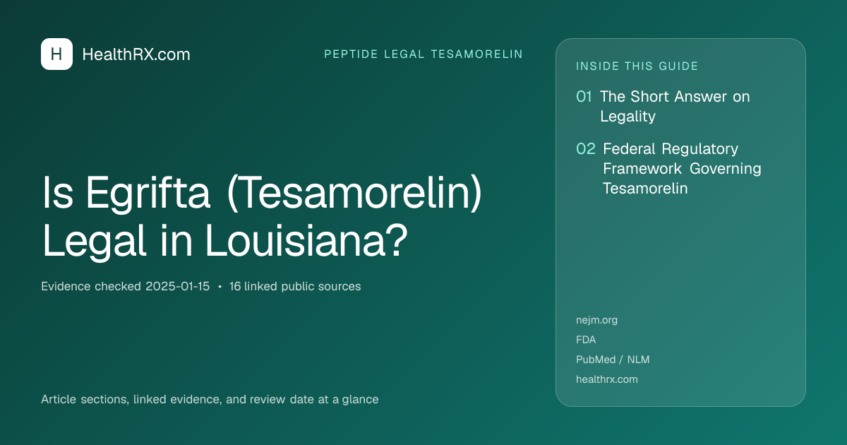 Evidence overview for Is Egrifta (Tesamorelin) Legal in Louisiana?