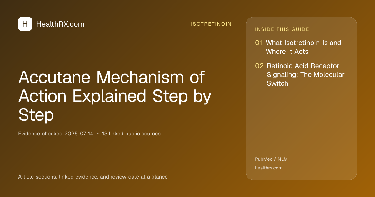Evidence overview for isotretinoin: Accutane Mechanism of Action Explained Step by Step