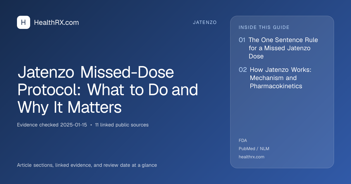 Evidence overview for Jatenzo Missed-Dose Protocol: What to Do and Why It Matters
