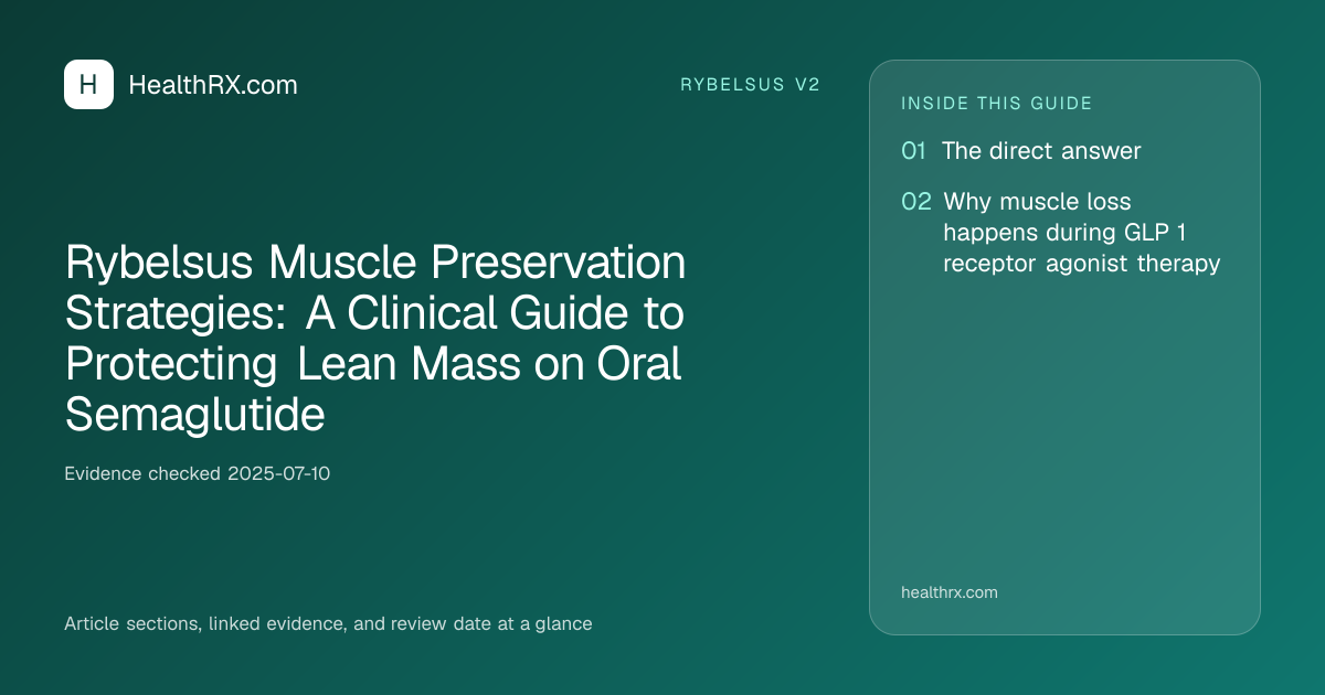Evidence overview for Rybelsus Muscle Preservation Strategies: A Clinical Guide to Protecting Lean Mass on Oral Semaglutide