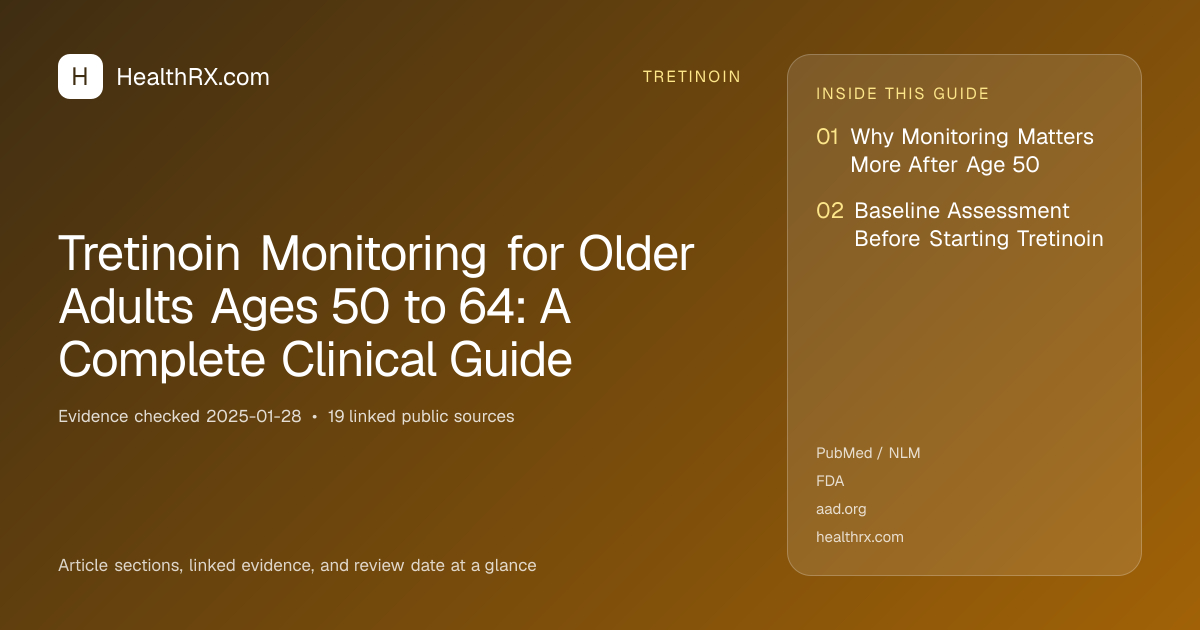 Evidence overview for Tretinoin Monitoring for Older Adults Ages 50 to 64: A Complete Clinical Guide