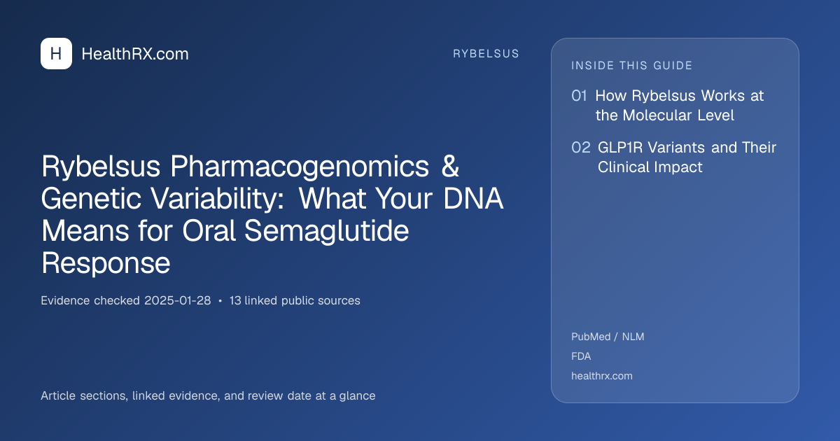 Evidence overview for Rybelsus Pharmacogenomics & Genetic Variability: What Your DNA Means for Oral Semaglutide Response