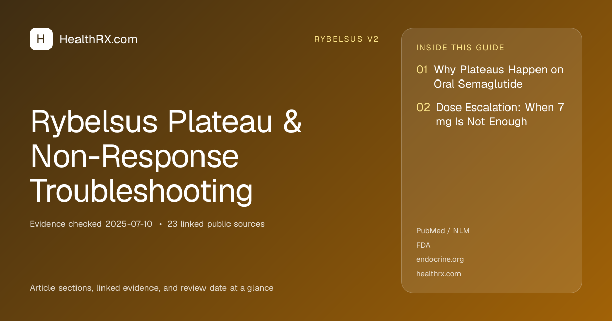 Evidence overview for Rybelsus Plateau & Non-Response Troubleshooting