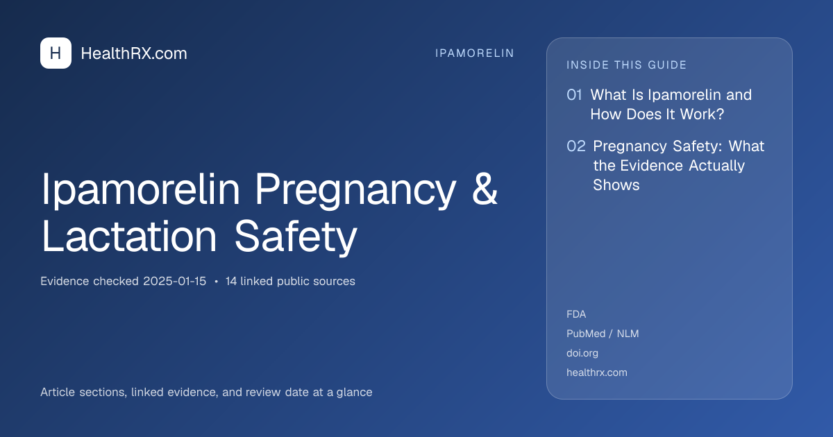 Evidence overview for Ipamorelin Pregnancy & Lactation Safety