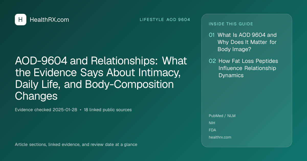 Evidence overview for AOD-9604 and Relationships: What the Evidence Says About Intimacy, Daily Life, and Body-Composition Changes