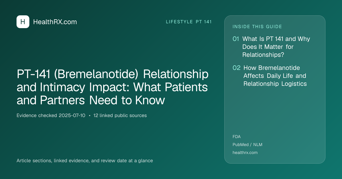 Evidence overview for PT-141 (Bremelanotide) Relationship and Intimacy Impact: What Patients and Partners Need to Know