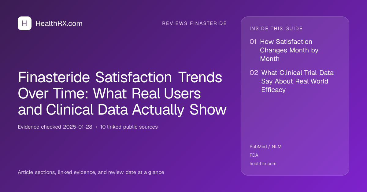Evidence overview for reviews finasteride: Finasteride Satisfaction Trends Over Time: What Real Users and Clinical Data Actually Show