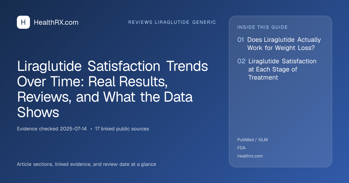 Evidence overview for Liraglutide Satisfaction Trends Over Time: Real Results, Reviews, and What the Data Shows