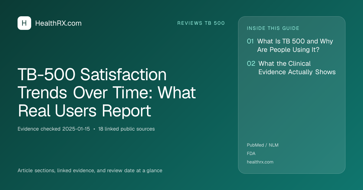 Evidence overview for TB-500 Satisfaction Trends Over Time: What Real Users Report