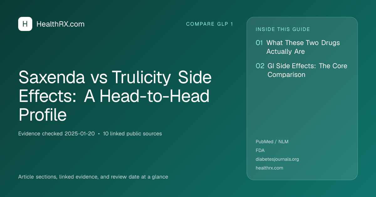 Evidence overview for Saxenda vs Trulicity Side Effects: A Head-to-Head Profile