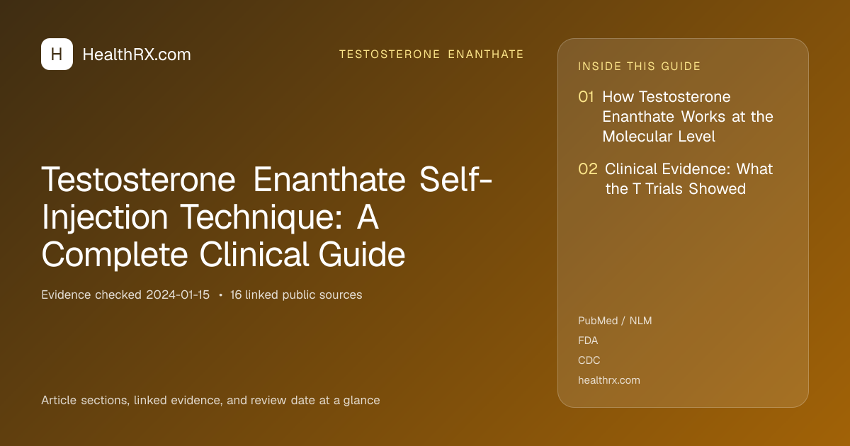 Evidence overview for Testosterone Enanthate Self-Injection Technique: A Complete Clinical Guide