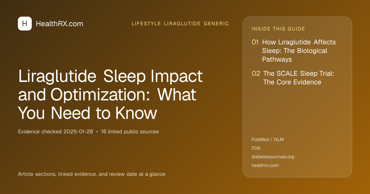 Evidence overview for Liraglutide Sleep Impact and Optimization: What You Need to Know