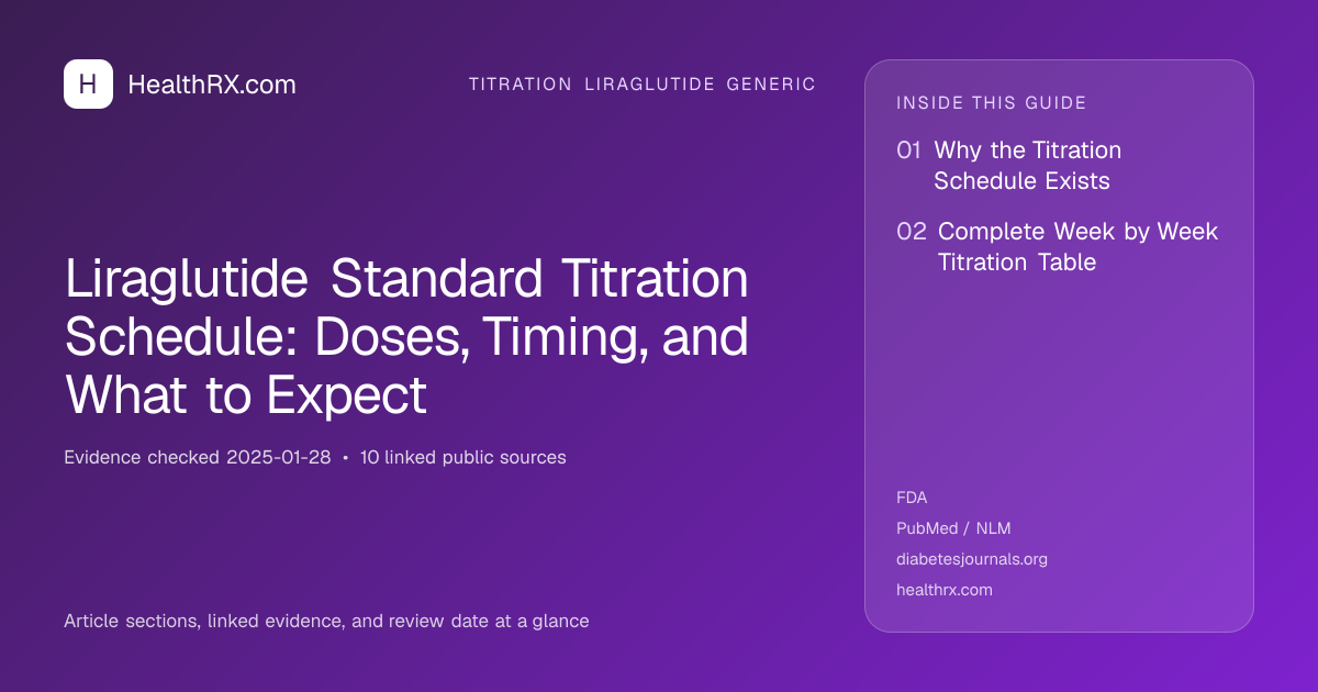 Evidence overview for Liraglutide Standard Titration Schedule: Doses, Timing, and What to Expect
