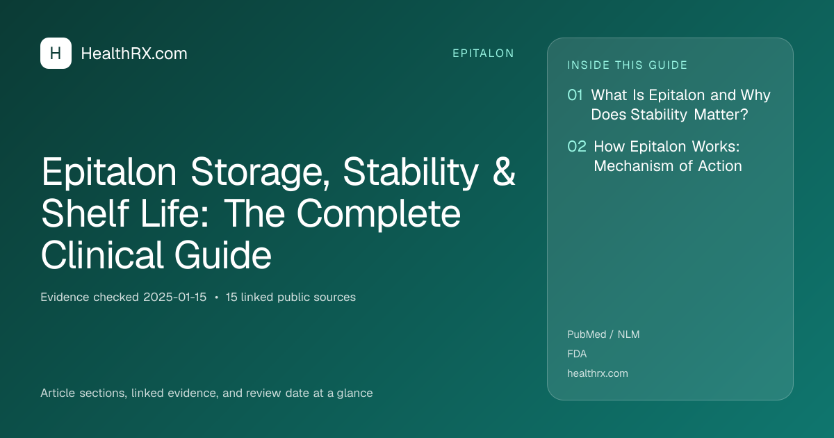 Evidence overview for Epitalon Storage, Stability & Shelf Life: The Complete Clinical Guide