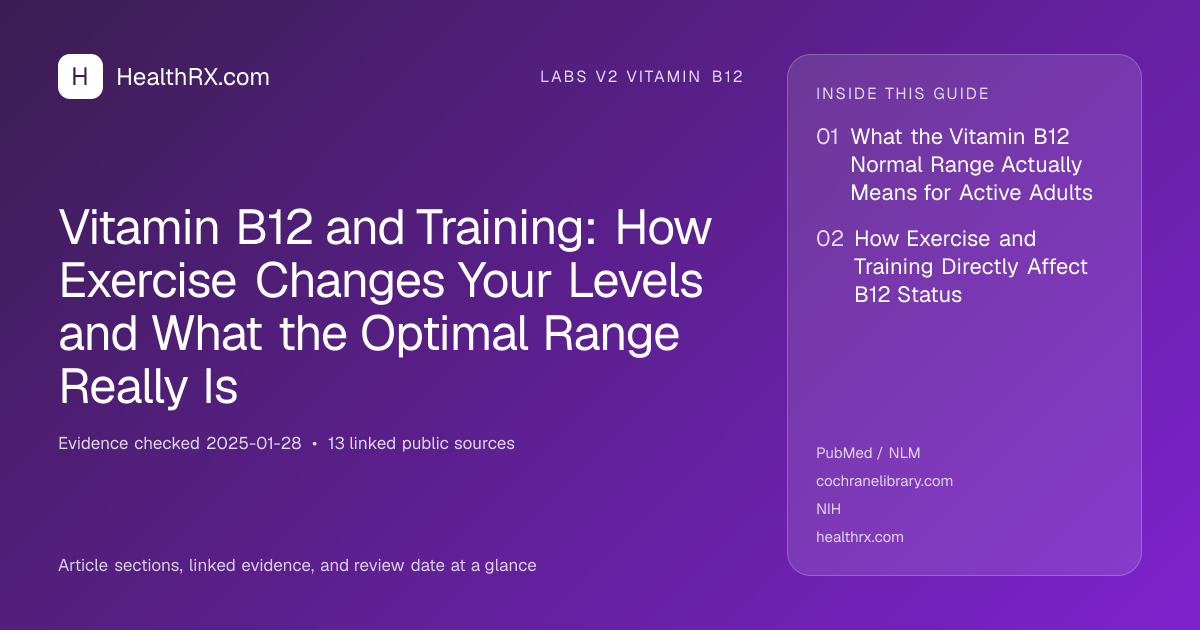 Evidence overview for Vitamin B12 and Training: How Exercise Changes Your Levels and What the Optimal Range Really Is
