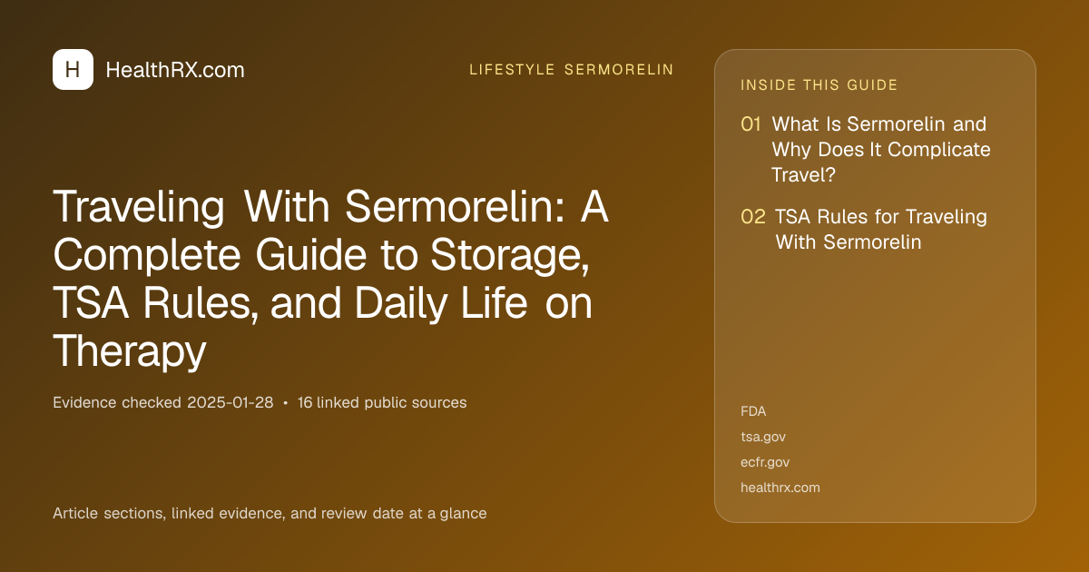 Evidence overview for Traveling With Sermorelin: A Complete Guide to Storage, TSA Rules, and Daily Life on Therapy