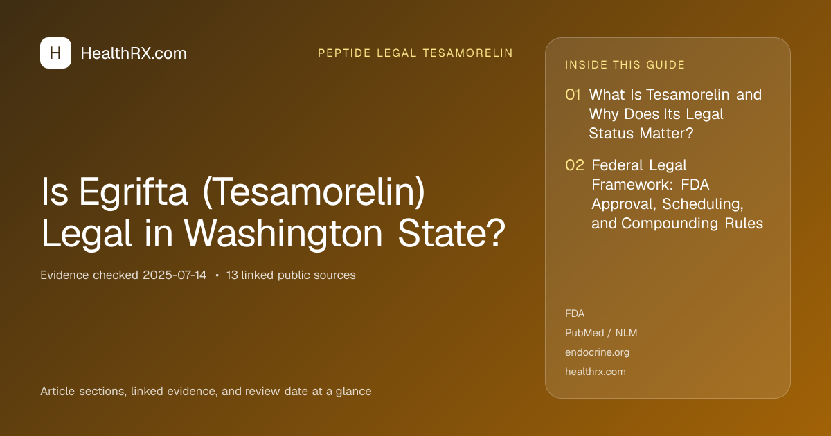 Evidence overview for Is Egrifta (Tesamorelin) Legal in Washington State?