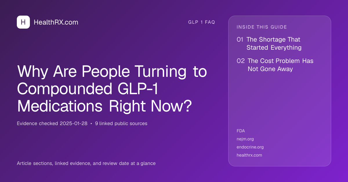 Evidence overview for Why Are People Turning to Compounded GLP-1 Medications Right Now?
