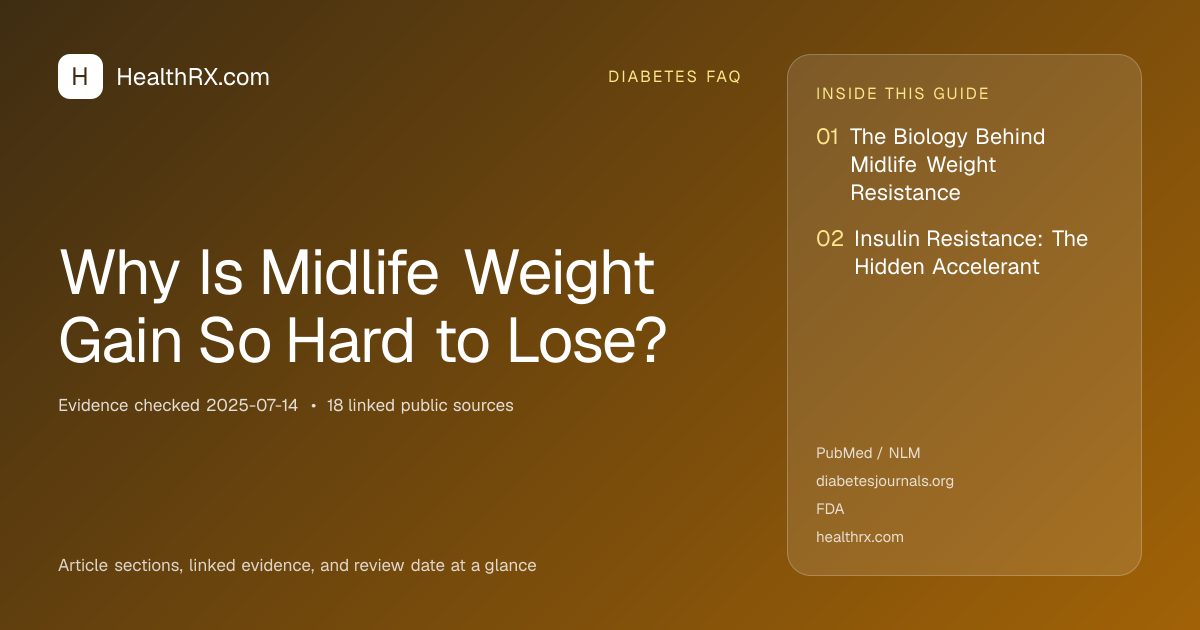 Evidence overview for Why Is Midlife Weight Gain So Hard to Lose?