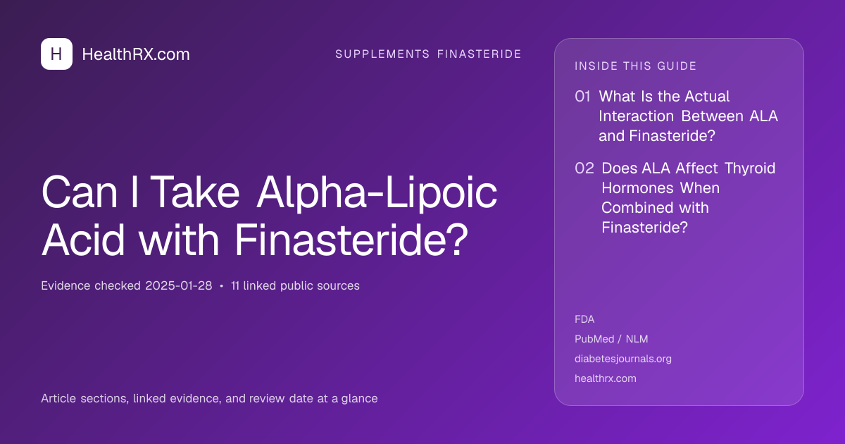 Evidence overview for supplements finasteride: Can I Take Alpha-Lipoic Acid with Finasteride?