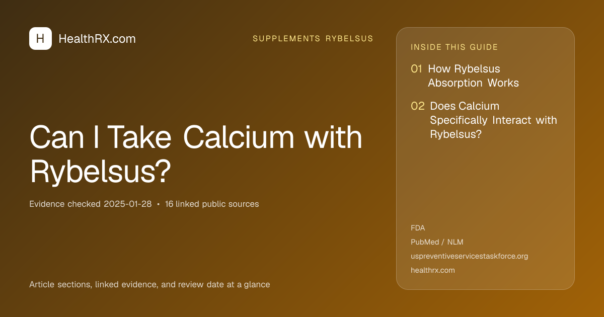 Evidence overview for Can I Take Calcium with Rybelsus?