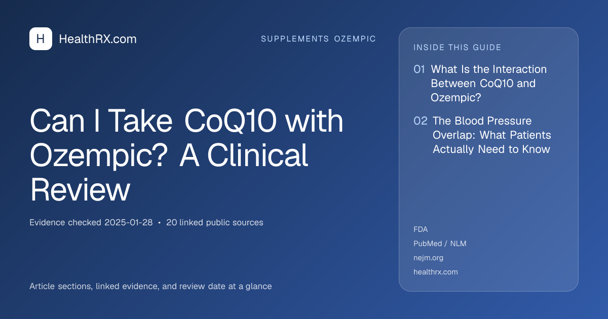 Evidence overview for Can I Take CoQ10 with Ozempic? A Clinical Review
