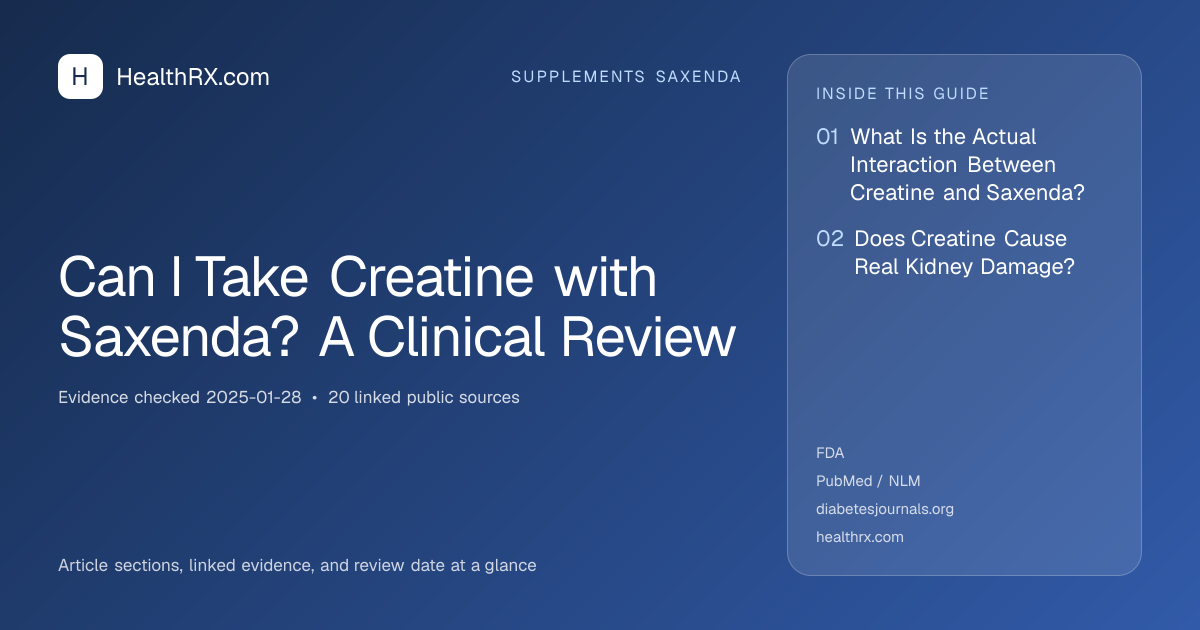 Evidence overview for Can I Take Creatine with Saxenda? A Clinical Review