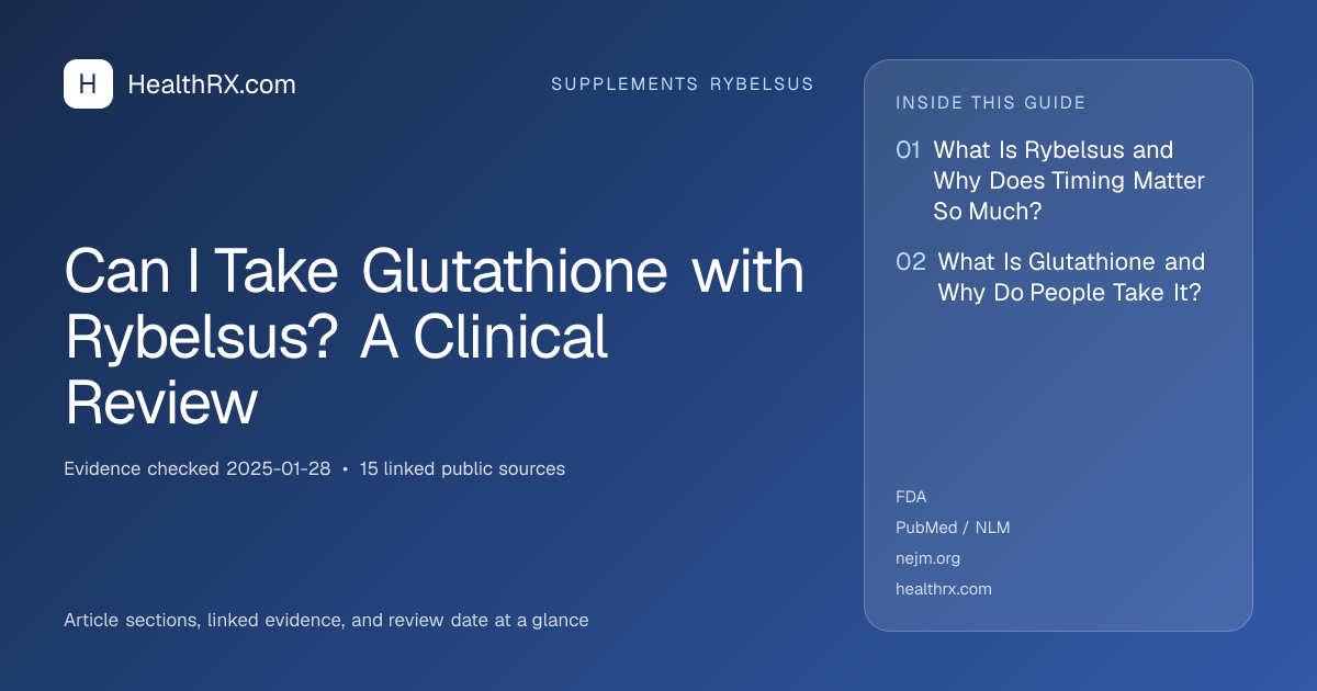 Evidence overview for Can I Take Glutathione with Rybelsus? A Clinical Review