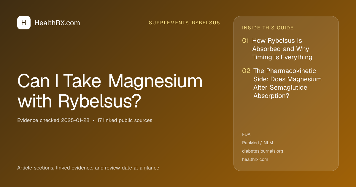 Evidence overview for Can I Take Magnesium with Rybelsus?