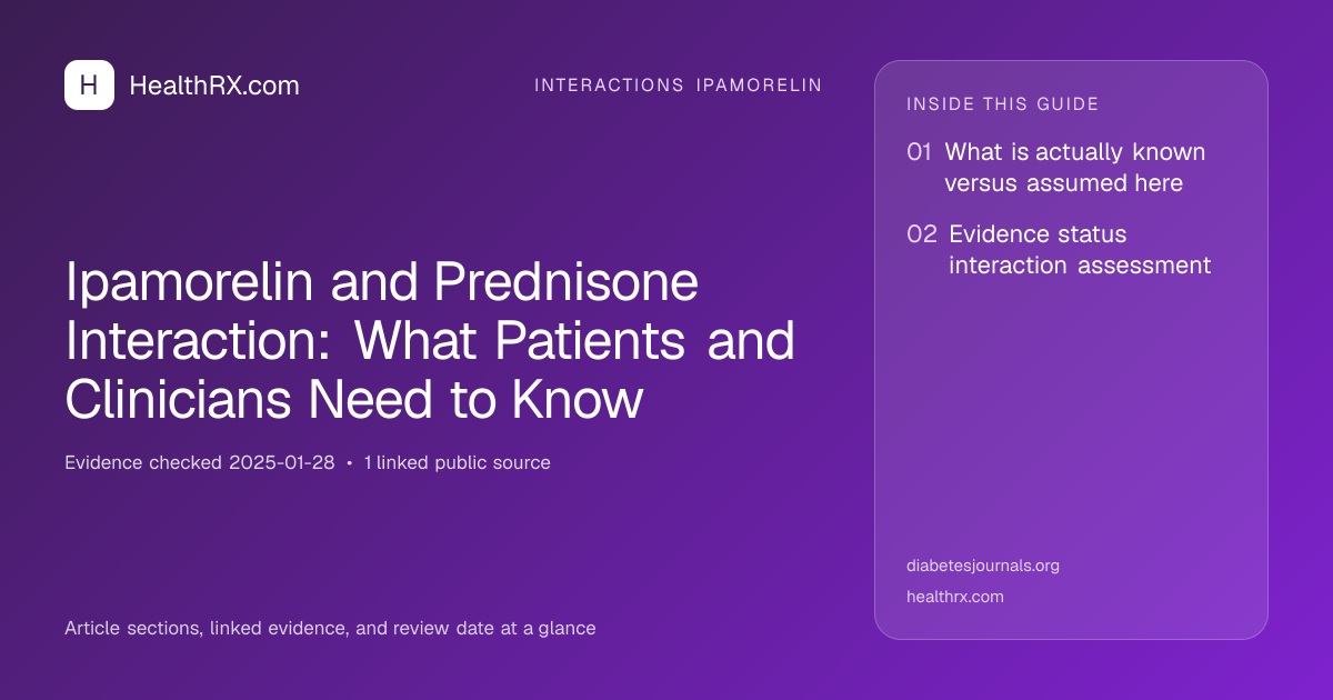 Evidence overview for Ipamorelin and Prednisone Interaction: What Patients and Clinicians Need to Know