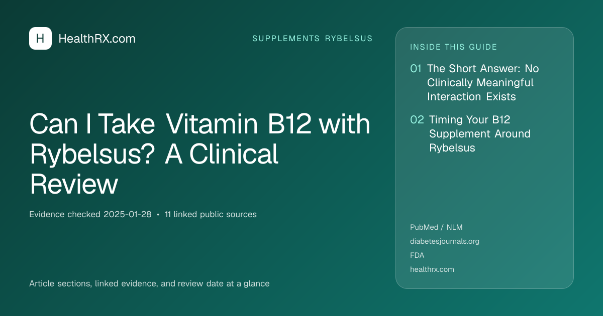 Evidence overview for Can I Take Vitamin B12 with Rybelsus? A Clinical Review