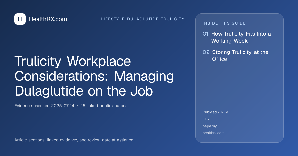 Evidence overview for Trulicity Workplace Considerations: Managing Dulaglutide on the Job