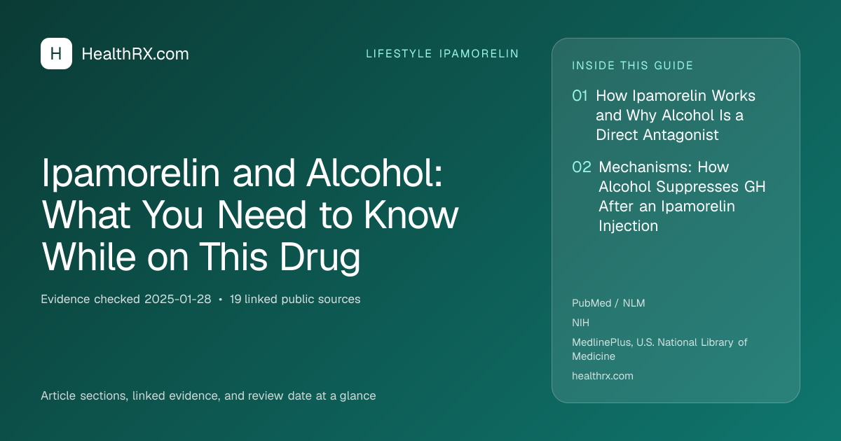 Evidence overview for Ipamorelin and Alcohol: What You Need to Know While on This Drug