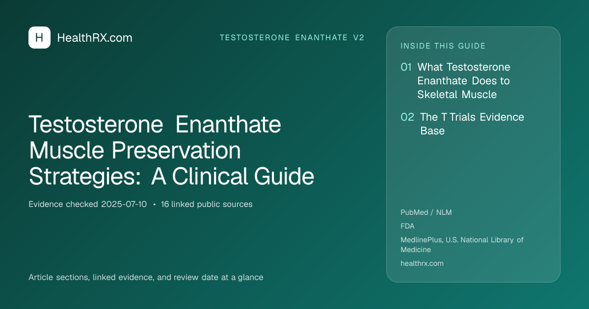 Evidence overview for Testosterone Enanthate Muscle Preservation Strategies: A Clinical Guide