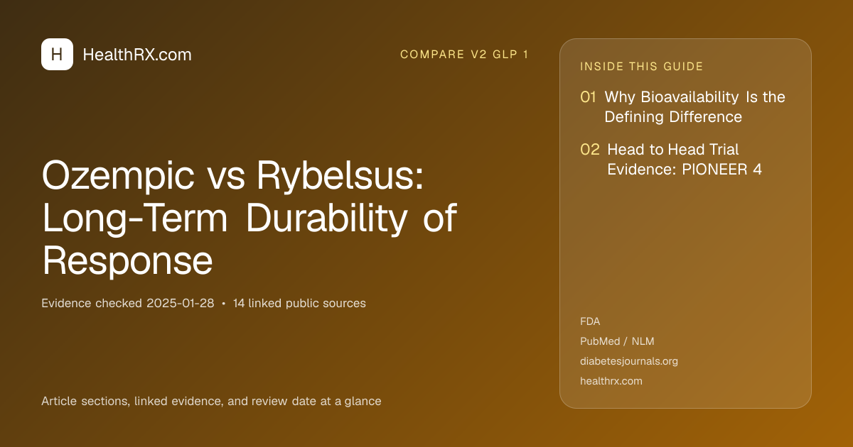 Evidence overview for Ozempic vs Rybelsus: Long-Term Durability of Response