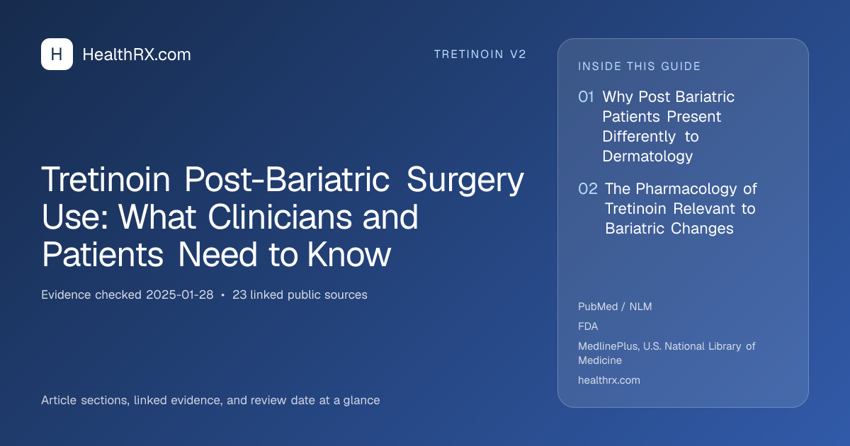 Evidence overview for tretinoin v2: Tretinoin Post-Bariatric Surgery Use: What Clinicians and Patients Need to Know