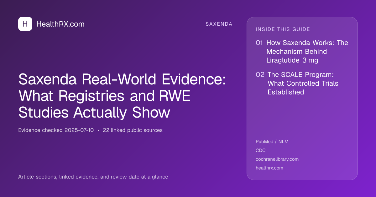 Evidence overview for Saxenda Real-World Evidence: What Registries and RWE Studies Actually Show