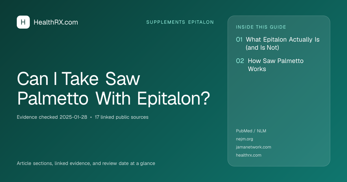 Evidence overview for Can I Take Saw Palmetto With Epitalon?