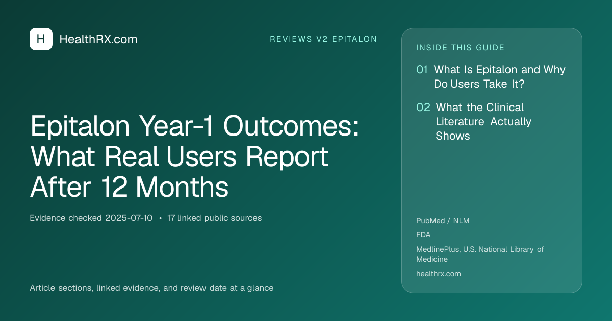 Evidence overview for Epitalon Year-1 Outcomes: What Real Users Report After 12 Months