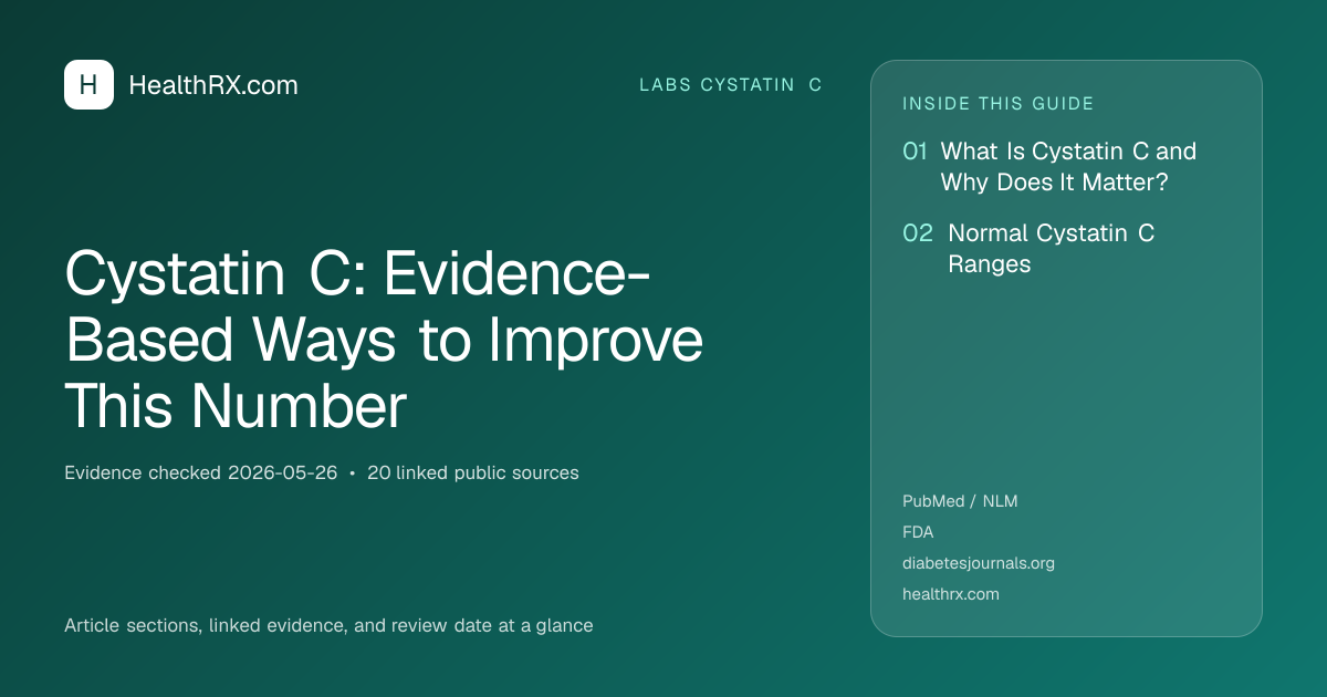 Evidence overview for Cystatin C: Evidence-Based Ways to Improve This Number