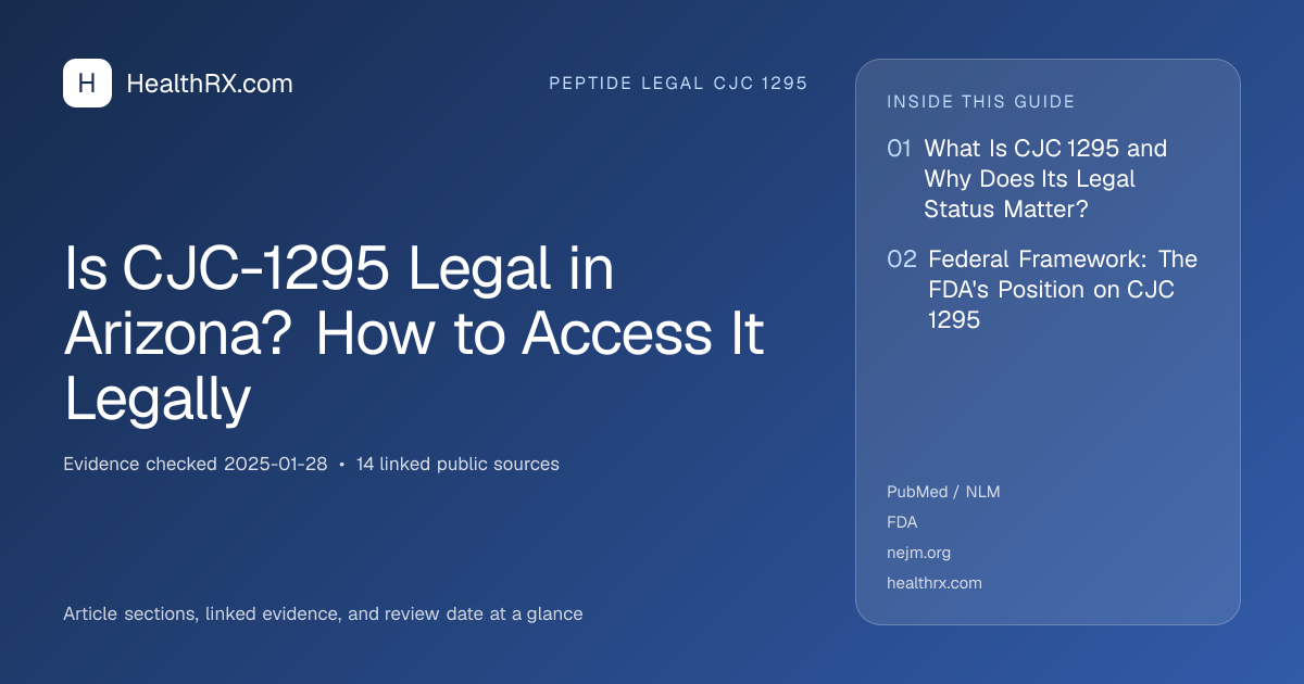 Evidence overview for Is CJC-1295 Legal in Arizona? How to Access It Legally
