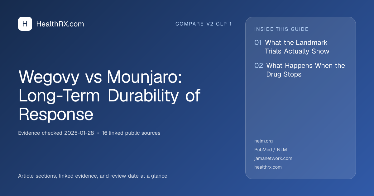 Evidence overview for Wegovy vs Mounjaro: Long-Term Durability of Response