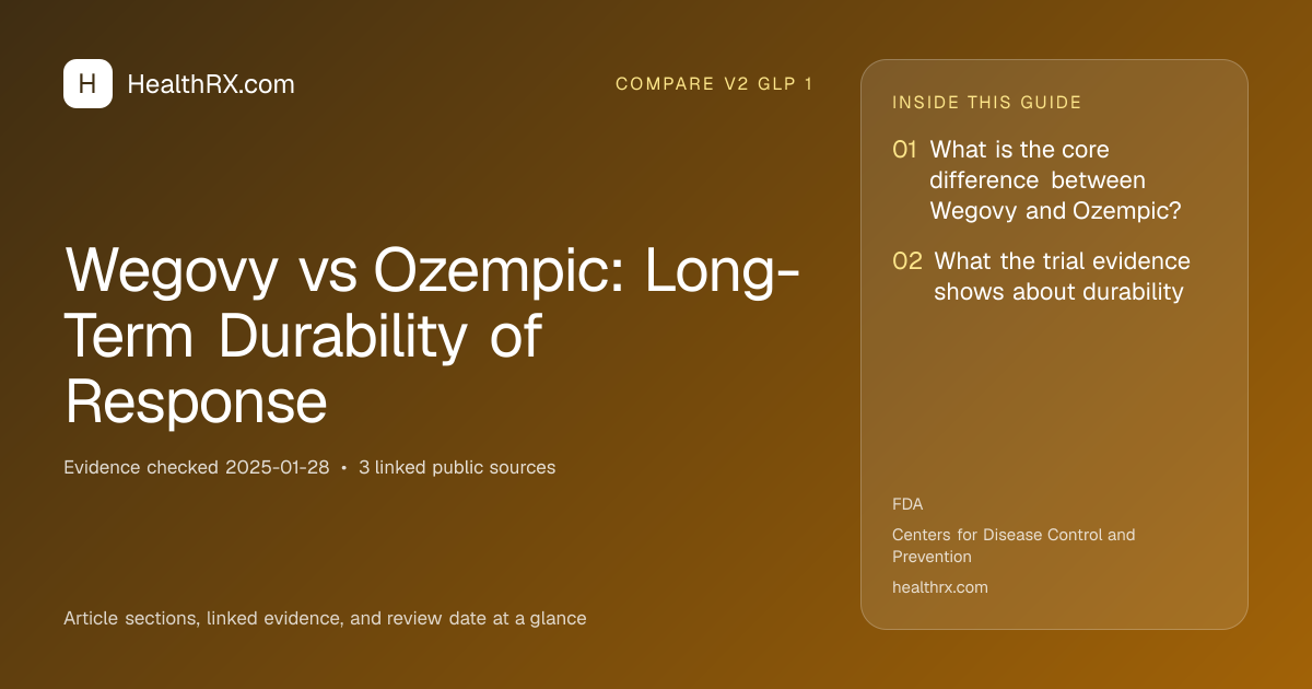 Evidence overview for Wegovy vs Ozempic: Long-Term Durability of Response