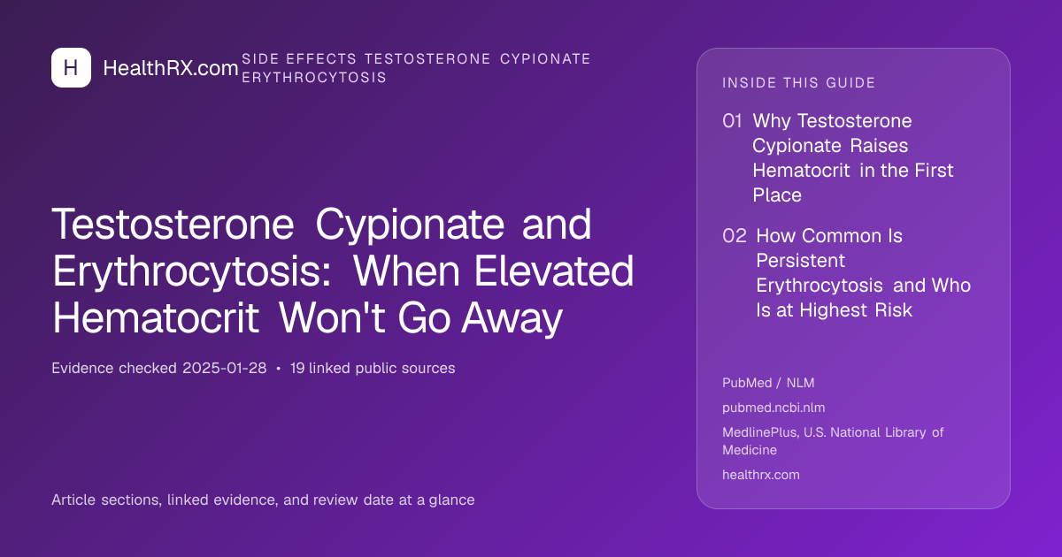 Evidence overview for Testosterone Cypionate and Erythrocytosis: When Elevated Hematocrit Won't Go Away